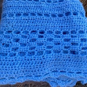 Very soft baby blanket 40x 35” handcrafted